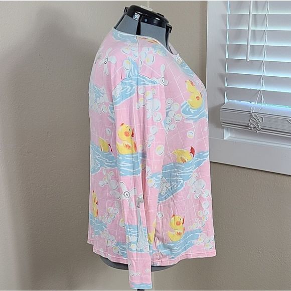 Nick & Nora Rubber Ducky Pajamas Y2k Plus Size XXL - Picture 3 of 15